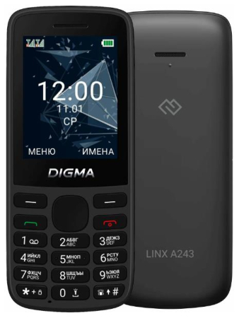 Мобильный телефон DIGMA Linx A243 32Mb Black