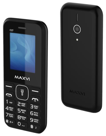 Кнопочный телефон Maxvi C27 (черный)