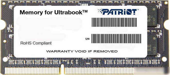 Patriot Memory for Ultrabook 4GB DDR3 SO-DIMM PC3-12800 (PSD34G1600L81S)