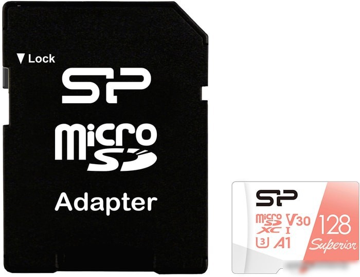 Карта памяти Silicon-Power Superior A1 microSDXC SP128GBSTXDV3V20SP 128GB