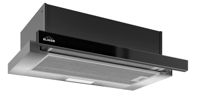 Elikor Интегра Glass 50Н-400-В2Д (нержавеющая сталь/черное стекло) (940979)