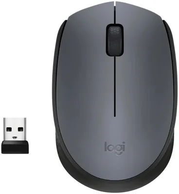Мышь Logitech M170 Wireless Mouse Gray/Black [910-004642]