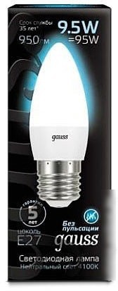 Gauss LED Candle E27 9.5 Вт 4100 К 103102210