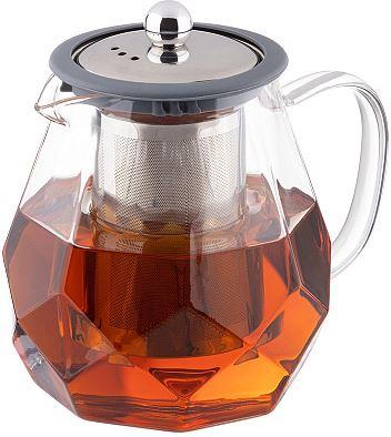 LEONORD Чайник заварочный, AROMA, 820 мл из боросиликатного стекла, корпус с гранями (106791)
