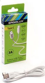 Ergolux ELX-CDC02-C01 USB Type-A - USB Type-C (1.2 м, белый)