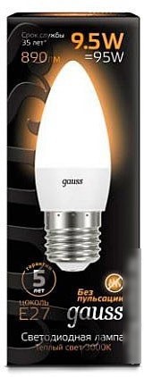 Светодиодная лампа Gauss LED Candle E27 9.5 Вт 3000 К 103102110