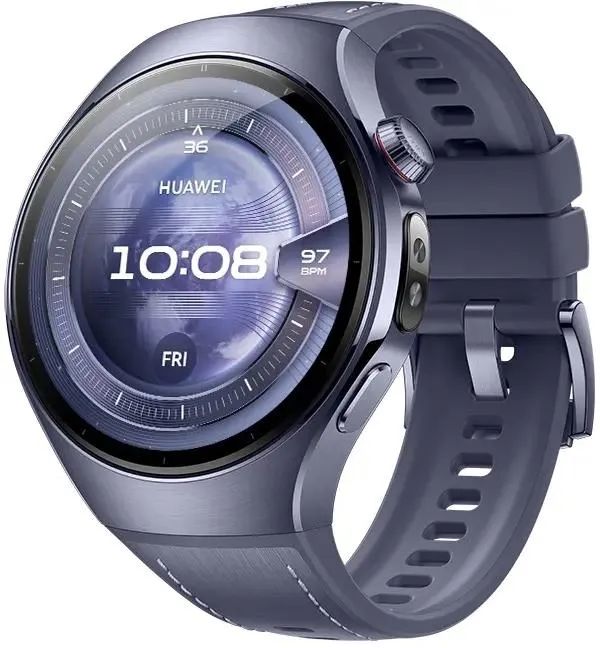 Умные часы Huawei Watch 5 46 мм (фиолетовый, с фиолетовым силиконовым ремешком, международная версия)