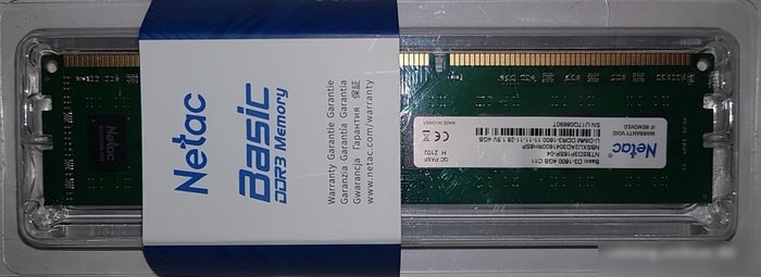Netac Basic 4GB DDR3 PC3-12800 NTBSD3P16SP-04