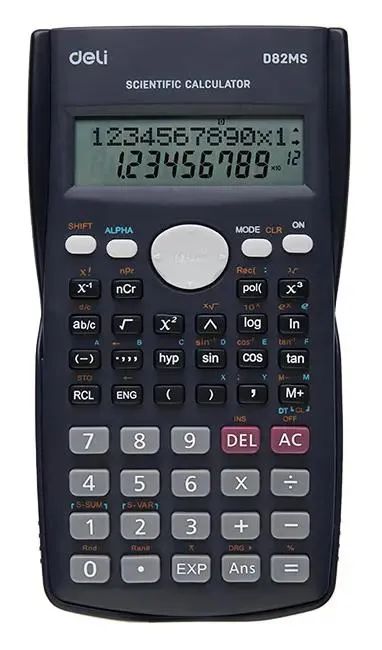 Инженерный калькулятор Deli ED82MS (темно-синий)