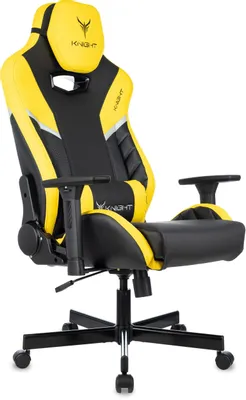 Игровое (геймерское) кресло Knight Thunder 5X (черный/желтый)