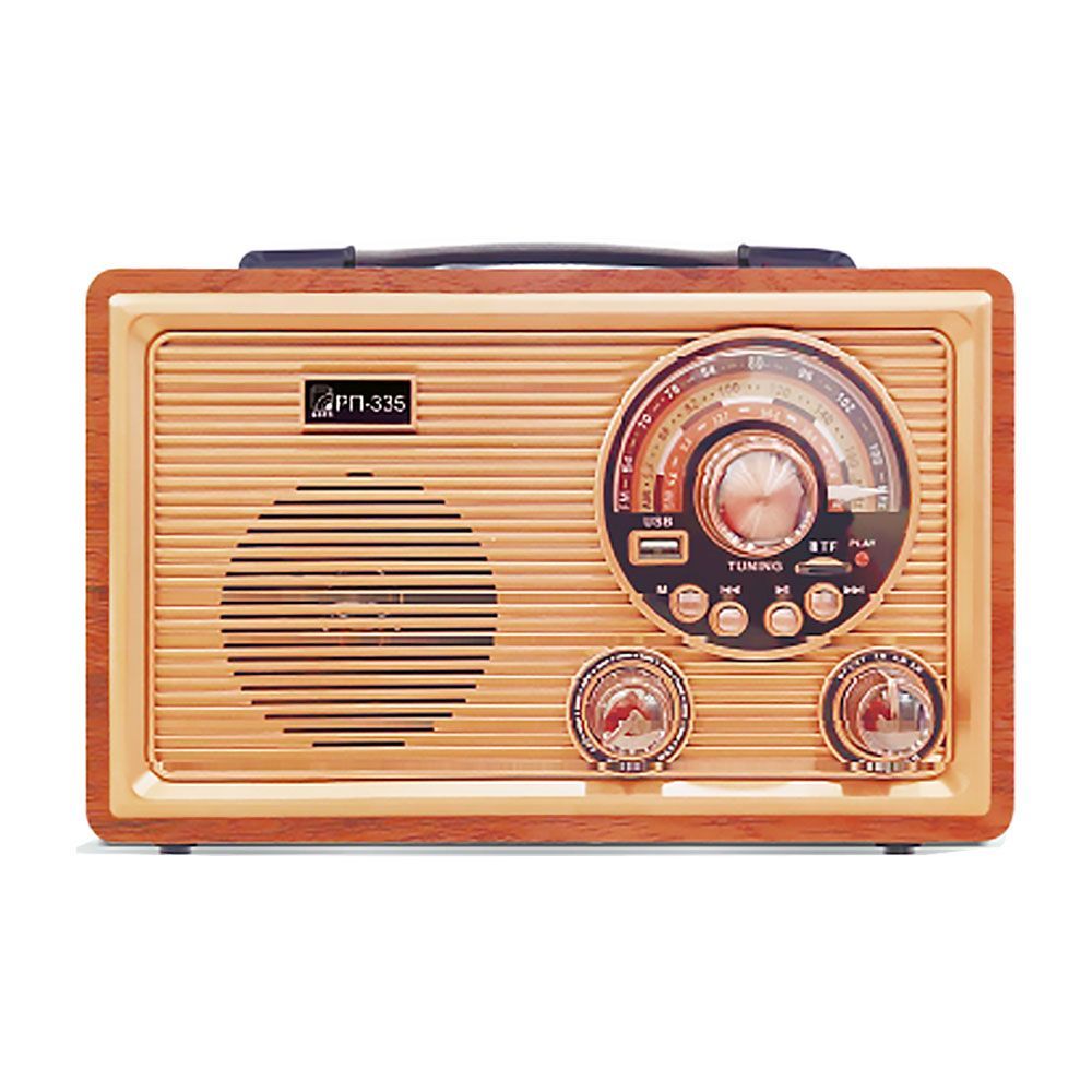 Радиоприемник БЗРП РП-335 , УКВ 64-108МГц, бат.4*R20,220V, DC6В, акб 1200MA/H,BT/USB/MICROSD