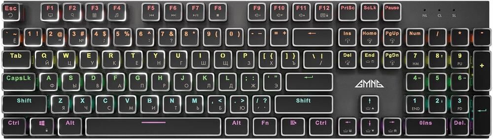 GMNG Клавиатура GG-KB815X механическая черный/белый USB Multimedia for gamer LED (1913914)