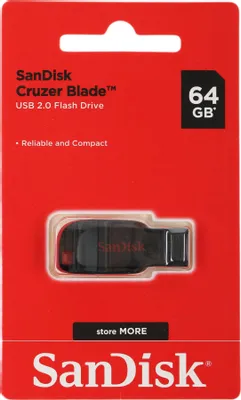 USB Flash SanDisk Cruzer Blade Black 64GB (SDCZ50-064G-B35)