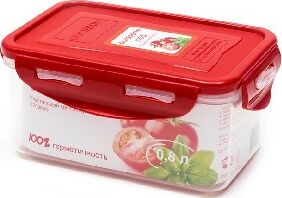 OURSSON CP0803S/RD контейнер прямоуг. 0,8л