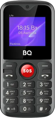 Кнопочный телефон BQ-Mobile BQ-1853 Life (черный/красный)