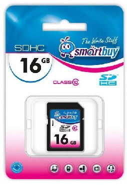 Карта памяти Smart Buy SDHC (Class 10) 16 Гб (SB16GBSDHCCL10)