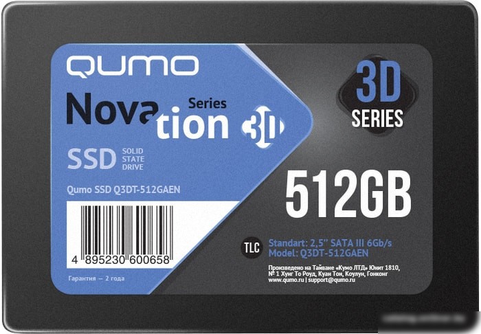 QUMO Novation 3D TLC 512GB Q3DT-512GAEN