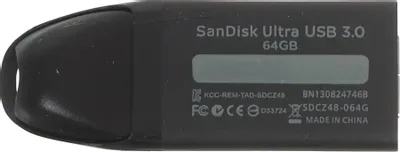 USB Flash SanDisk Ultra USB 3.0 Black 64GB (SDCZ48-064G-U46)