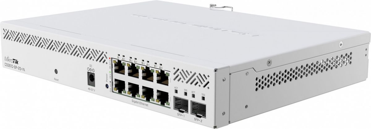 Управляемый коммутатор 2-го уровня Mikrotik CSS610-8P-2S+IN