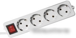 Гарнизон 4 розетки, белый, 3 м (ELB-G4-W-3)
