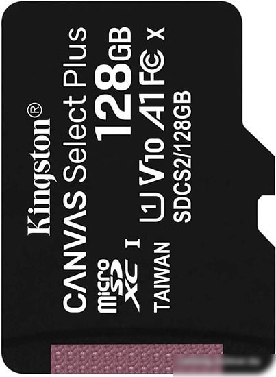 Карта памяти Kingston Canvas Select Plus microSDXC 128GB