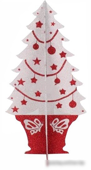 Елочка настольная Neon-night Елочка Складная 3D (56x30 см, красный) [502-392]