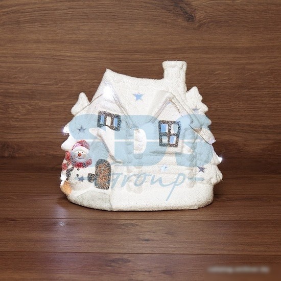 Neon-night Керамическая фигурка «Домик со снеговиком» 505-007