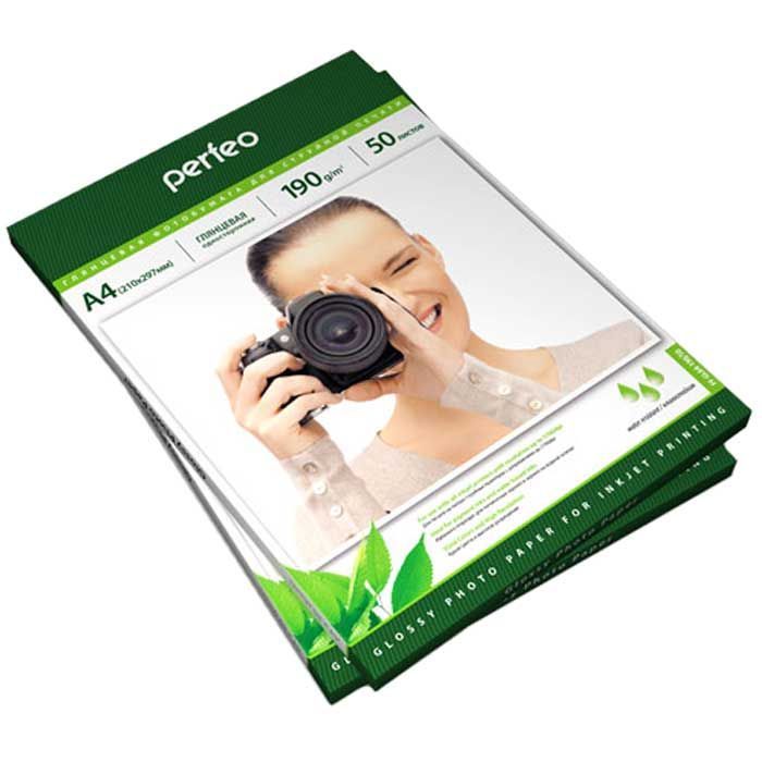 Фотобумага Perfeo Глянцевая A4 190 г/м2 50 листов [PF-GLA4-190/50]