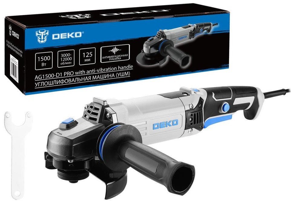 DEKO AG1500-D1 PRO, 125мм, 1500 Вт 083-1028