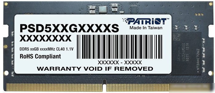 Patriot Signature Line 16ГБ DDR5 4800 МГц PSD516G480081S
