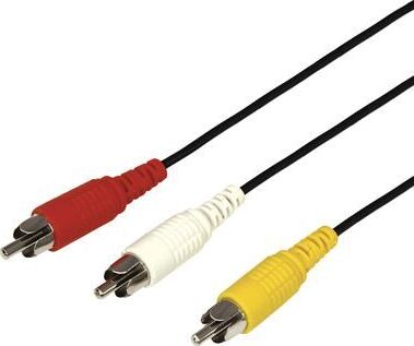 REXANT (17-0202) ШНУР 3 RCA - 3 RCA, ДЛИНА 1,5 МЕТРА, ЧЕРНЫЙ