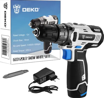 Дрель-шуруповерт Deko GCD12DU3 SET 1 (с 1-им АКБ)