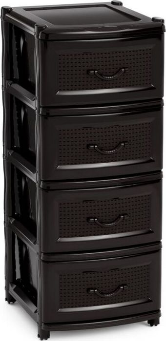 Комод Альтернатива Эконом 4-х секционный (серый) М2443