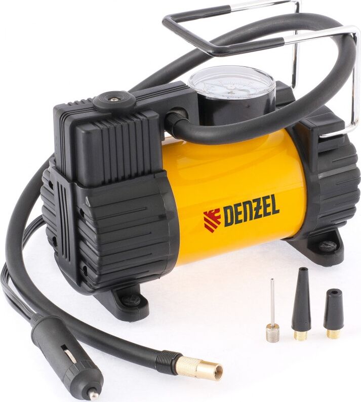 DENZEL Компрессор автомобильный AC-37, 12 В, 7 атм., 37 л/мин, автомоб. предохранитель 58055