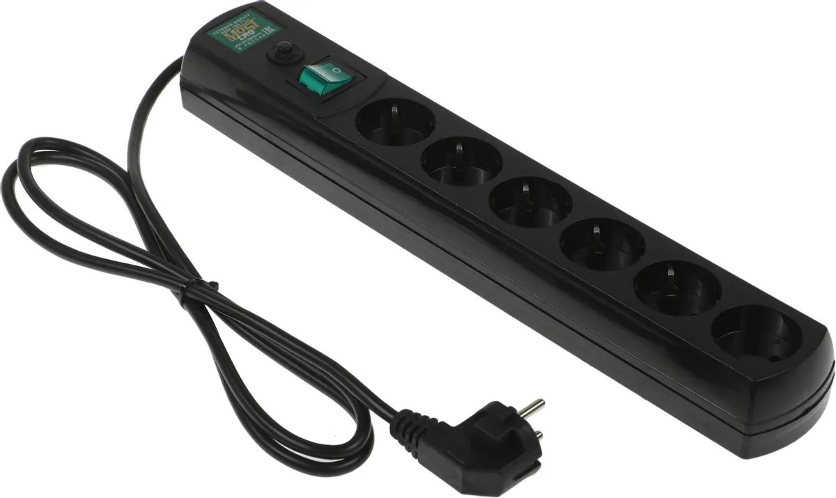 Сетевой фильтр Most LRG 1.6 м (черный)