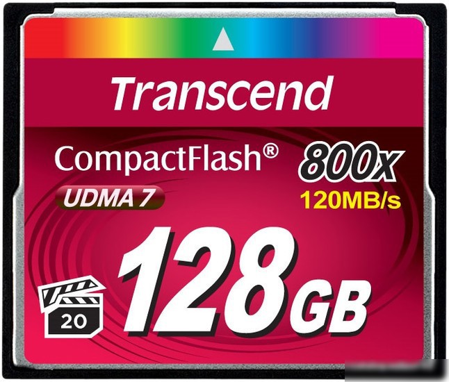 Карта памяти Transcend 800x CompactFlash Premium 128GB (TS128GCF800)