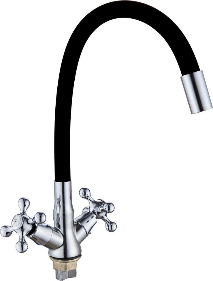 GOTA ROCIO G095532-GOTA Barcelona Смеситель д/кухни с 2-мя рукоятками с высоким силиконовым изливом,