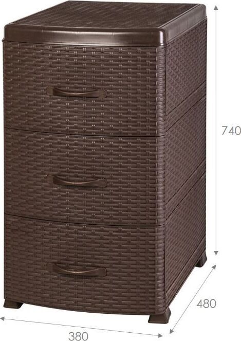 VIOLET РОТАНГ коричневый 3-х секц. 35601