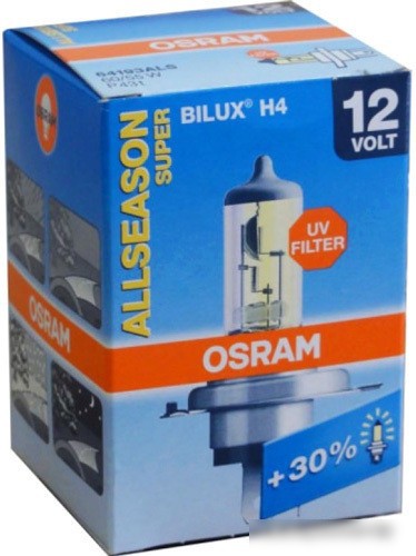 OSRAM Автолампа галогенная 64193ALS 60/55W 12V P43T 10X10X1 1A