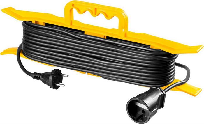 STAYER Силовой удлинитель-шнур ПВС 2x0.75 20м, 2200Вт на рамке, MF 207 55018-20_z01