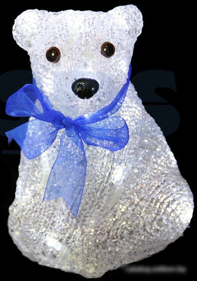 3D-фигура Neon-night Белый мишка 20 см [513-247]