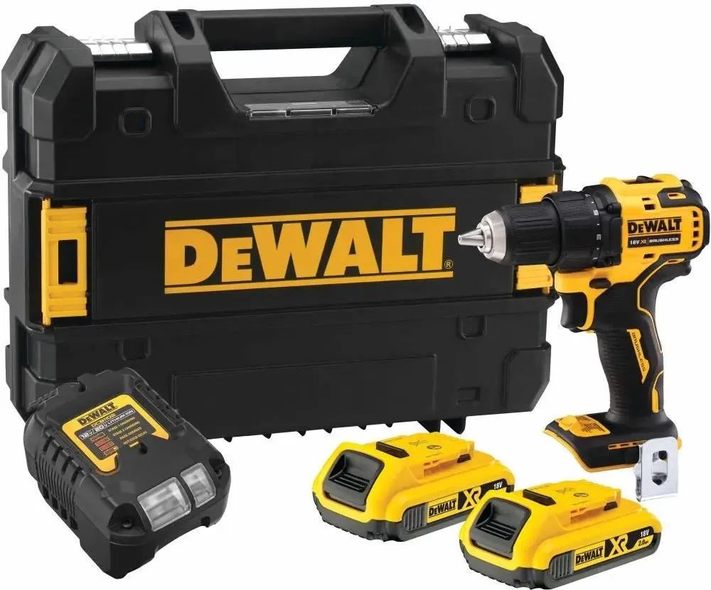 Дрель-шуруповерт DeWalt DCD708D2T-QW (с 2-мя АКБ, кейс)