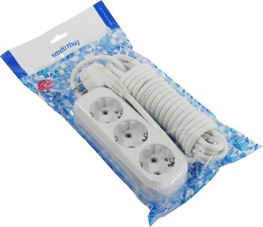 SMARTBUY (SBE-16-3-02-Z) 3 гнз х 2,0 м (16А/3.5кВт, ПВС 3х1.0)