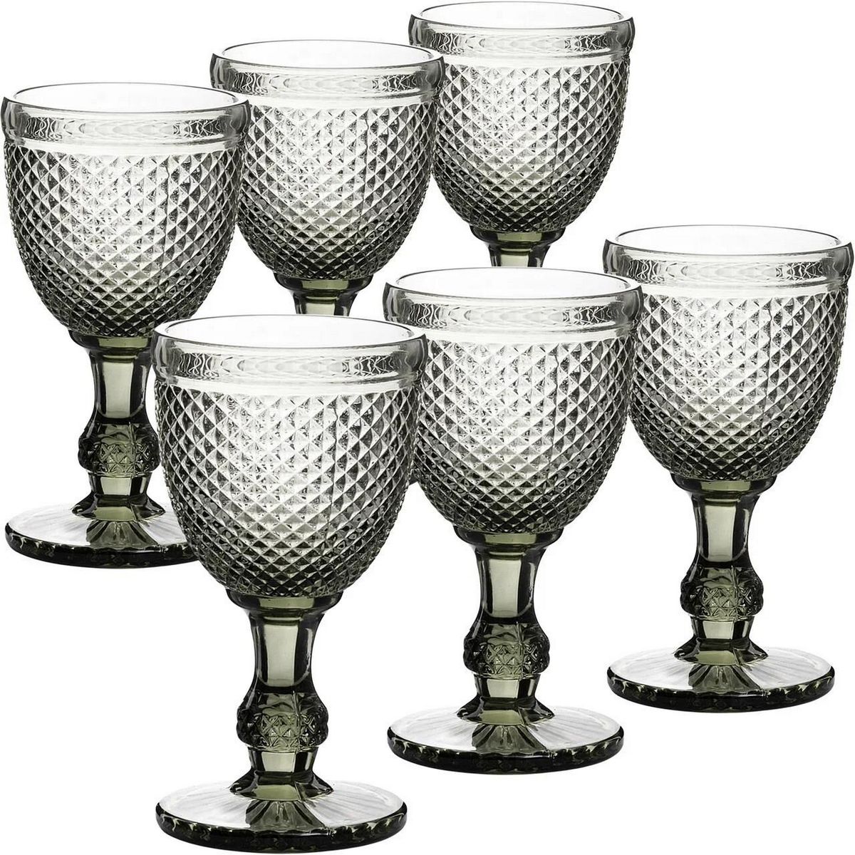 LORAINE 60437 Набор бокалов 340 мл 6 шт серый LR (х4)