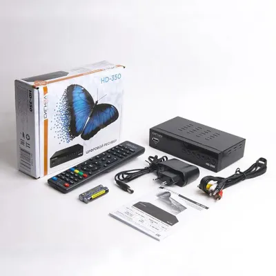 Приемник цифрового ТВ СИГНАЛ DOLBY DIGITAL DVB-T2/C HD HD-350 металл, дисплей