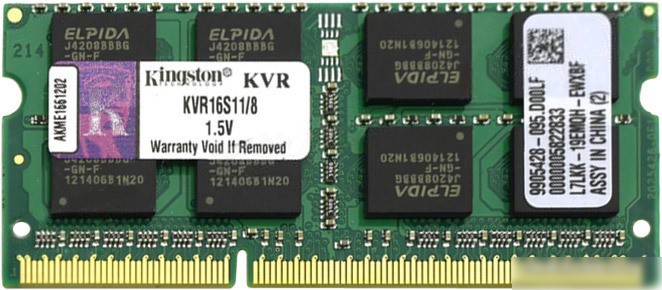 Kingston ValueRAM 8GB DDR3 SO-DIMM PC3-12800 (KVR16S11/8)