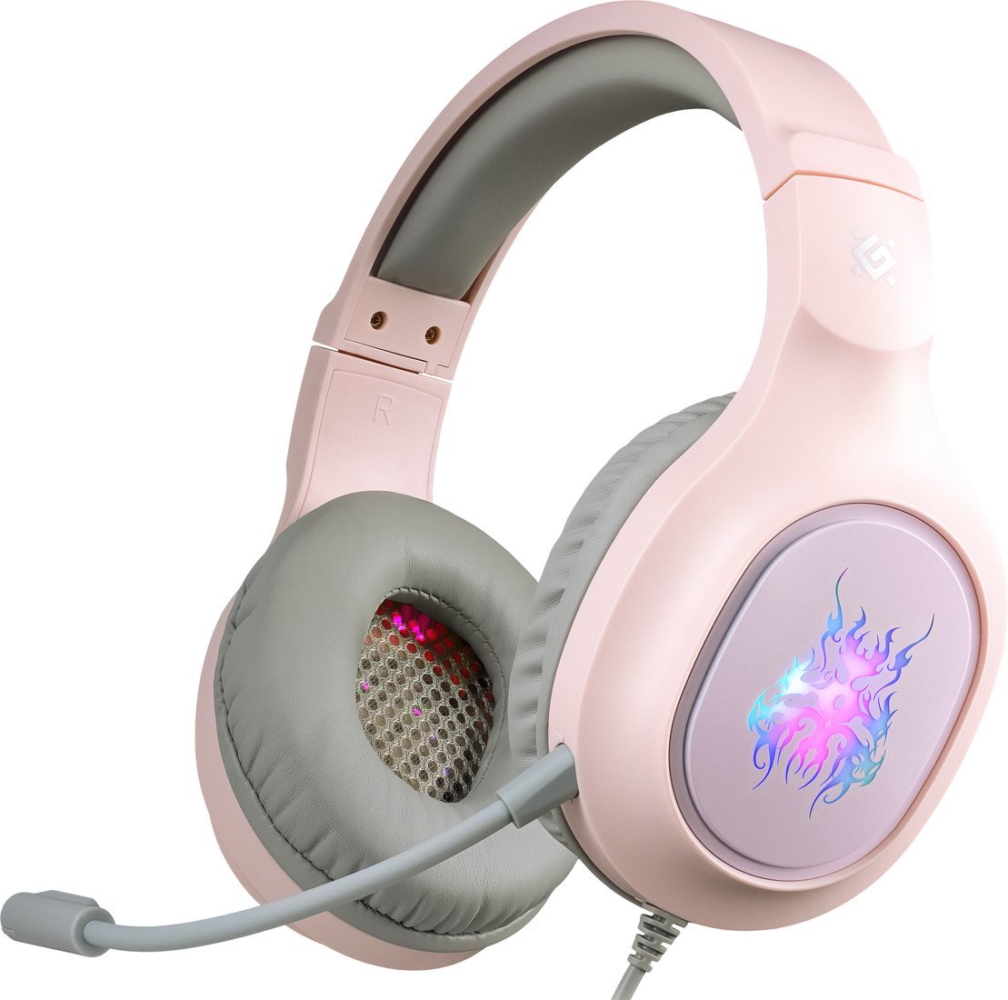 DEFENDER (64481) Fury розовый, LED, провод 2 м