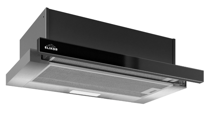 Кухонная вытяжка Elikor Интегра Glass 45Н-400-В2Д (нержавеющая сталь/черный)