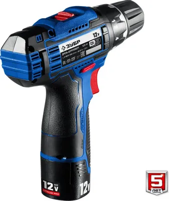 Дрель-шуруповерт Зубр Профессионал DL-121-22F (с 2-мя АКБ, LED фонарь, кейс)