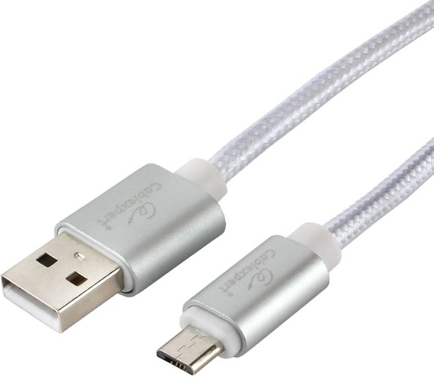 Cablexpert USB Type-A - microUSB CC-U-mUSB02S-1.8M (1.8 м, серебристый)